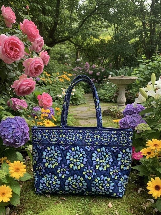 Vera Bradley Handbags - Vera Bradley Weekend Tote INDIGO POP Extra Large -RARE NWOT